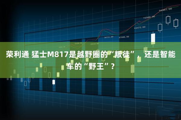 荣利通 猛士M817是越野圈的“叛徒”，还是智能车的“野王”？
