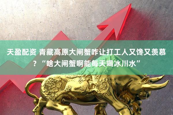 天盈配资 青藏高原大闸蟹咋让打工人又馋又羡慕？“啥大闸蟹啊能每天喝冰川水”